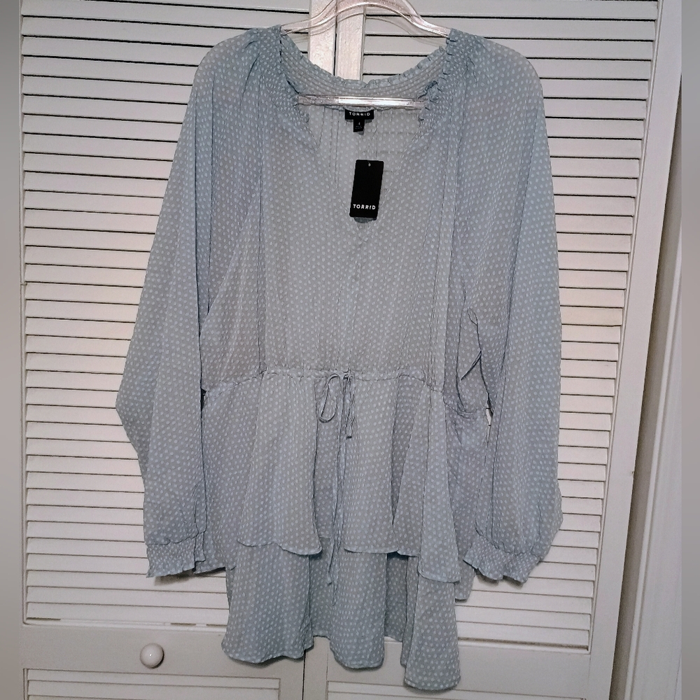 Plus size 4x peasant top